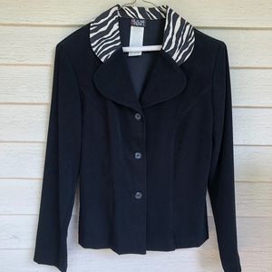 HELENE BLAKE black cute jacket/vented jacket